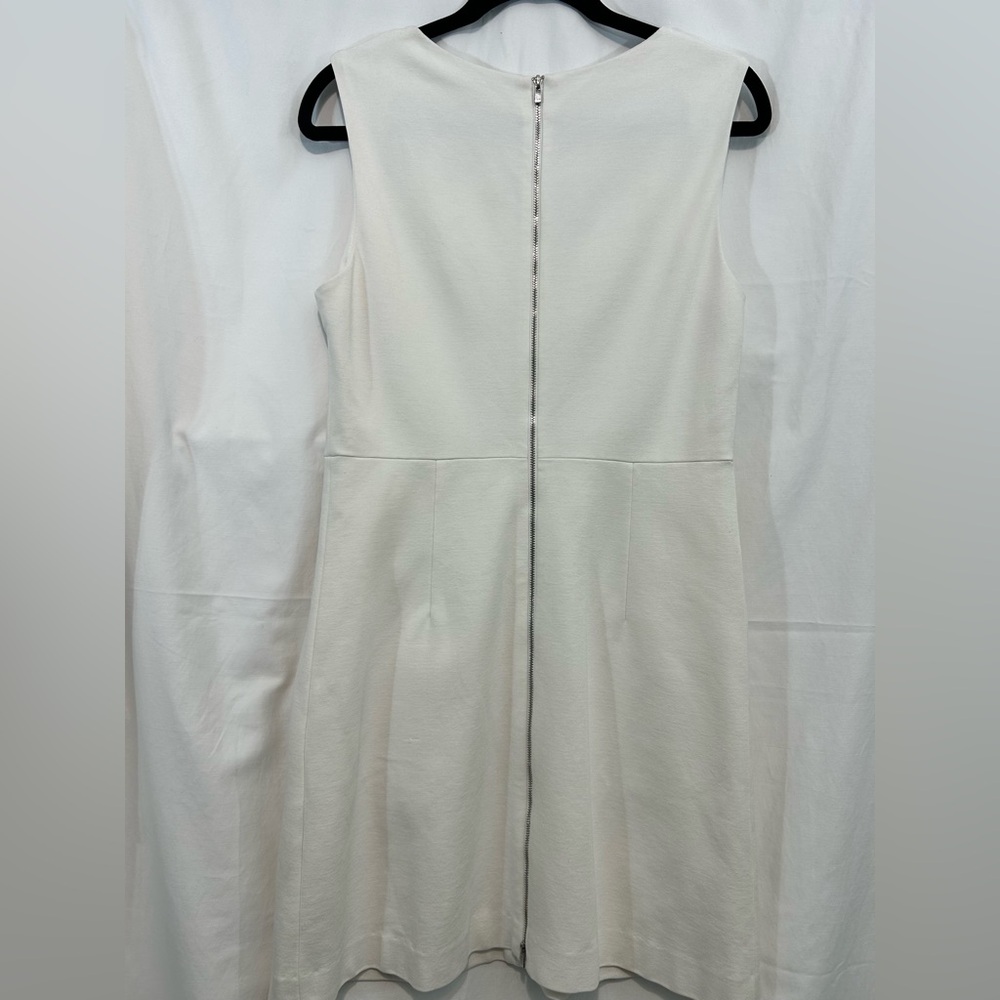 Diane von Furstenberg Carpreena Mini A-Line, White Dress with Pockets, Size 10 - Picture 4 of 10